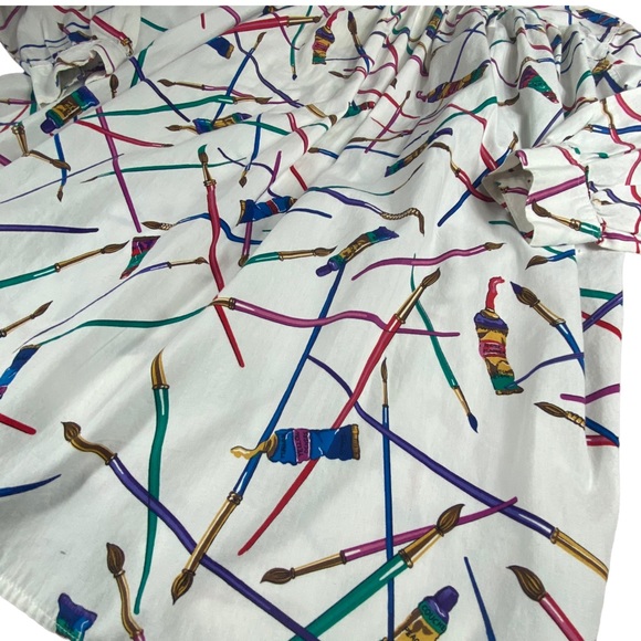 Vintage John Henry Artist Paint Print Button Down Shirt - Picture 13 of 16